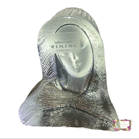 Viking Art Hand Made Frosted & Clear Glass Madonna Figurine - Picture 5 of 7